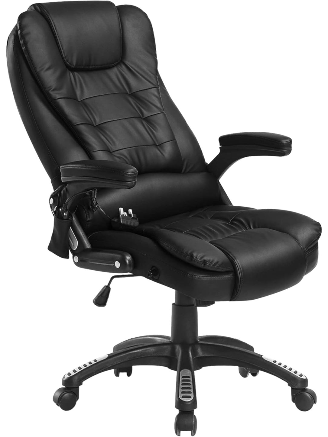 Ergonomischer Chefsessel mit Massagefunktion in Schwarz