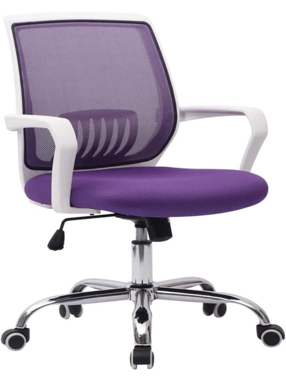 Burodrehstuhl mit atmungsaktivem Netzgewebe ergonomischer Ruckenlehne und Rollen fur Arbeitszimmer und Konferenzraum