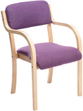 Moderner stapelbarer Esszimmerstuhl im nordischen Design mit ergonomischer Ruckenlehne in Lila fur Kuche Buro und Empfang