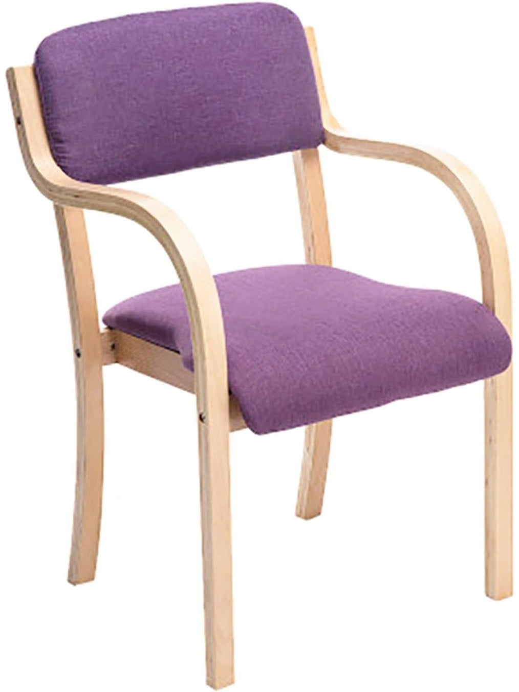 Moderner stapelbarer Esszimmerstuhl im nordischen Design mit ergonomischer Ruckenlehne in Lila fur Kuche Buro und Empfang