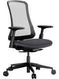 Ergonomischer Burostuhl mit Sitztiefenverstellung in Schwarz