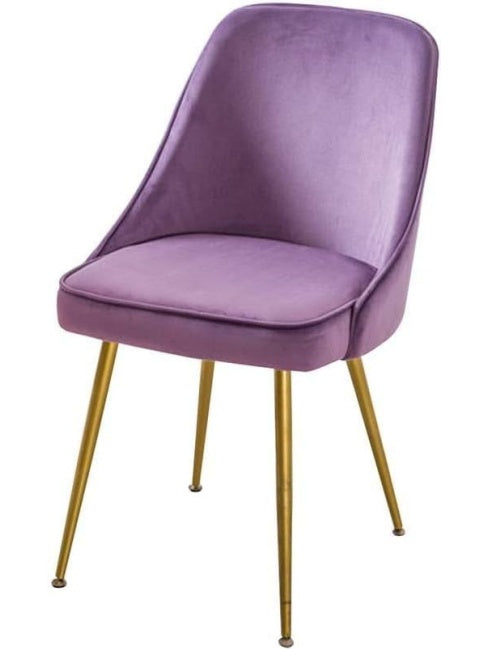Samt Esszimmerstuhl im Retro Stil fur Schminktisch Nagelstudio Ankleidezimmer und Arbeitszimmer in Violett